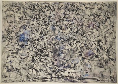 Михнов-Войтенко Евгений. Абстрактная композиция. 1975 г. Бумага, темпера. 43,5х61,5 см. Работа 