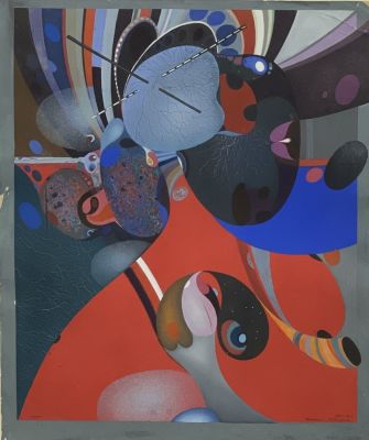 Путилин Анатолий. Игра. 1974-77 гг., картон, см.техника, 42х35,5 см. Работа в хорошем состоянии 