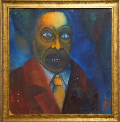 Борисов А. Портрет. 1975 г. Оргалит, масло. 61,5х59 см. Работа в хорошем состоянии, за 