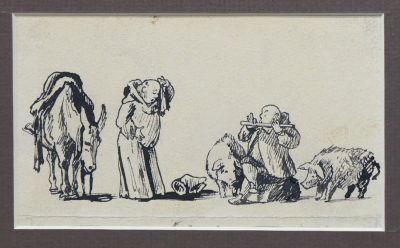 Конашевич Владимир. Иллюстрация к сказке &laquo;Король и пастор&raquo; сборника С.Я.Маршак &laquo;Сказки, песни 