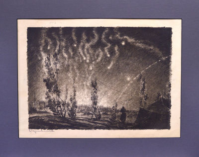 Борискович Владимир. Из серии &laquo;Война&raquo; (№3). 1946 г. Бумага, автолитография, 37,6х48,7 см (лист). 
