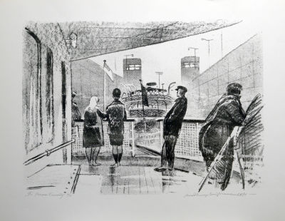 Ветрогонский Владимир. &laquo;По Волго-Балту&raquo;. 1971 г. Бумага, литография, 9/10, 61х78.5 см. Работа в 