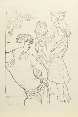 Якобсон Александра. В деревеньку маленьку… 1961 г. Бумага, литография, 36х27,5 см. Работа в 