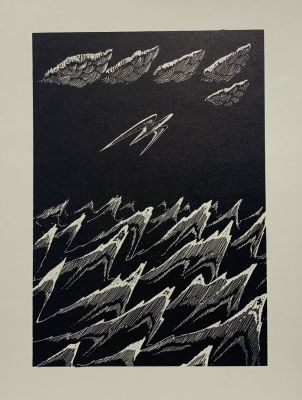 Красаускас Стасис. Без названия (Чайка). 1960-е гг. Бумага, эстамп, 27.4х21.5 (размер листа). Раб 