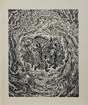 Красаускас Стасис. Без названия (Хоровод). 1960-е гг. Бумага, эстамп, 27.4х21.5 (размер листа). Р 