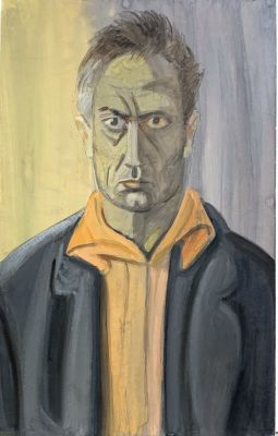 Стерлигов Владимир. Автопортрет.
1948-50-е гг. Картон, темпера, 38х24 см. Работа в хорошем 