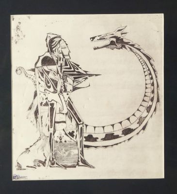 Гоосс Владимир. Без названия. 1970-е гг. Бумага, тушь, перо, 29х29 см. Работа в хорошем 