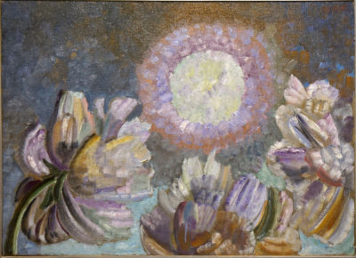 Иванов Игорь. Пионы солнце рококо. 2015 г. Холст на оргалите, масло. 53х73 см. Работа в хорошем 