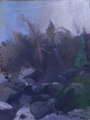 Семичов Алексей. Каменная река. 2016 г. Холст, масло, 48,2х36 см. Работа в хорошем состоянии за 