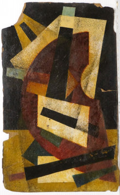 Неизвестный автор ХХ века. Супрематизм №55. Картон, масло, 30,6х19 см. Работа в хорошем 