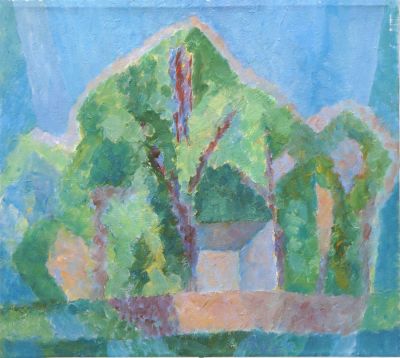 Ким Наталья. Малая Невка. 2019 г. Холст, масло. 38х42 см. Работа в хорошем состоянии, за 