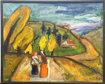 Громов Валентин. Пейзаж Кавголово.
2020 г., холст, темпера, 40х50 см. Работа в хорошем 