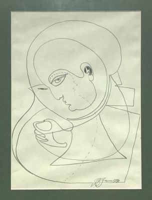 Гоосс Владимир. Рисунок. 1978 г. Бумага, карандаш, 28х19 см (в свету). Работа в хорошем 