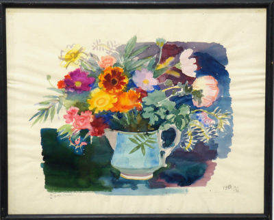 Якобсон Александра. Букетик. 1961 г. Бумага, акварель. 24х30 см. Работа в хорошем состоянии 