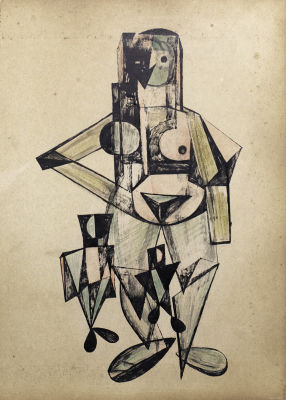 Неизвестный художник ХХ века. Супрематическая композиция №78. Бумага, см.тех., 
34х22 см. Работа 