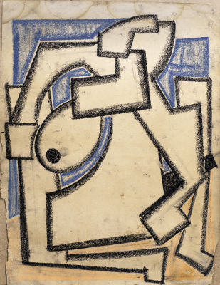 Неизвестный художник ХХ века. Супрематическая композиция №82. Бумага, см.тех., 30х21 см. Работа 