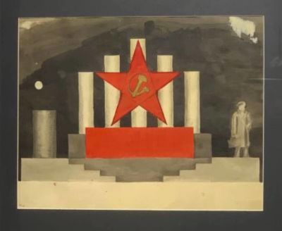 Кофман Сильвия. Эскиз к оформлению городского праздника в Ленинграде. 1930-е гг. Картон, см. 