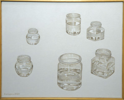 Вальран Валерий. №1 из серии &laquo;Отражения&raquo;. Цикл &laquo;Бледная манера&raquo;. 
2021 г.
Холст, масло. 40х50 см. 