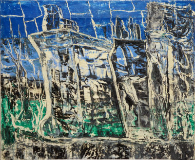 Кошелохов Борис. Композиция №524. 
1984 г.
Холст, масло. 66,5х55 см. Работа в хорошем 