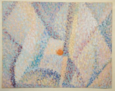 Зубков Геннадий. Автобусная остановка. 1969 г. Бумага, гуашь. 30,5х38,5 см. Работа в хорошем 