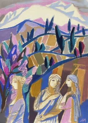 Малышева Лора. Возвращение.
2001 г., бумага, пастель, 51х37 см. Работа в хорошем состоянии, за 