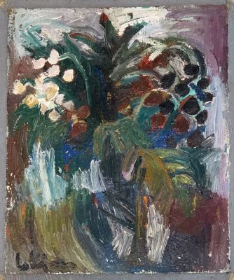 Ким Лиля. Букет. 2017 г. Холст, масло. 50х50 см. Работа в хорошем состоянии, за авторской 