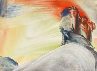 Лисунов Владимир. Без названия. 1962 г. Бумага, акварель. 32х43 см. Работа в хорошем состоянии 