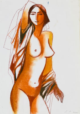 Малышева Лора. Обнаженная (№8).
2001 г., бумага, пастель, 59х42 см. Работа в хорошем состоянии 
