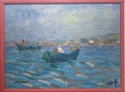 Яшке Владимир. Лодки.
1980-е гг., картон, масло, 35,5х48 см. Работа в хорошем состоянии, за 