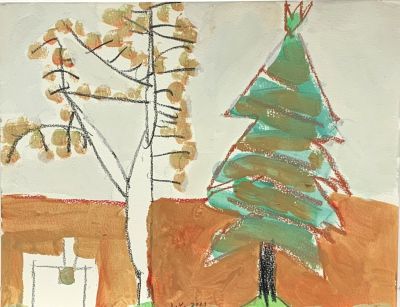 Васильева Ира. Осень.
2011 г., бумага, см. тех., .32х41 см. Работа в хорошем состоянии, за 