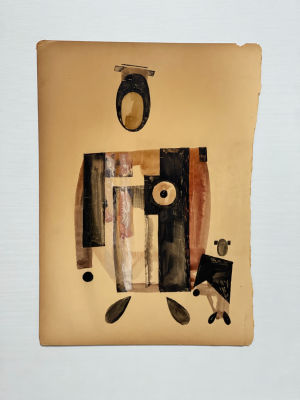 Неизвестный автор ХХ века. Супрематическая композиция. 
Картон, смешанная техника. 38х27,5 см. Х 