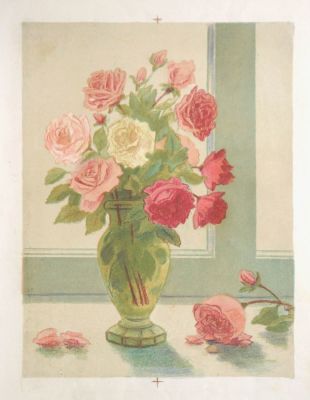 Горбунов Петр. Натюрморт. 1940-е гг. Бумага, цветная литография. 41,5х32 см (лист 56,7х41,5 см). 