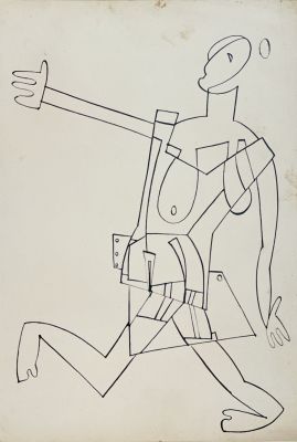 Неизвестный автор ХХ века. Супрематическая композиция №12.
Бум., тушь, 35х24 см. Состояние 