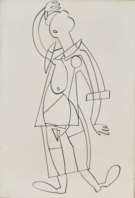 Неизвестный автор ХХ века. Супрематическая композиция №13.
Бум., тушь, 35х24 см. Состояние 