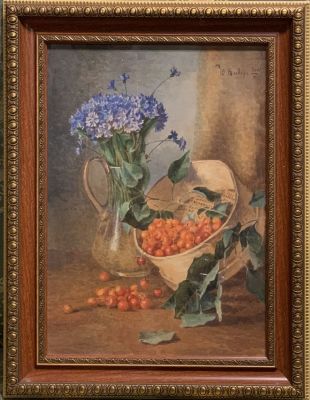 Клевер Юлий. Натюрморт с васильками. 1911 г., бумага, акварель, 43,5х31 см. Состояние хорошее 