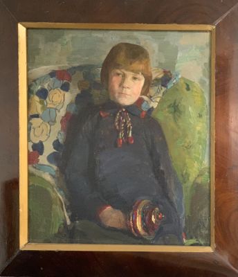 Тагрина Любовь. Портрет мальчика. 1910-е гг., холст, масло, 68х63см. Состояние хорошее, за 