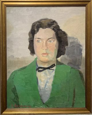 Прошкин Виктор. Женский портрет. 1968 г., холст, масло, 50х39,5 см. Состояние хорошее, за 