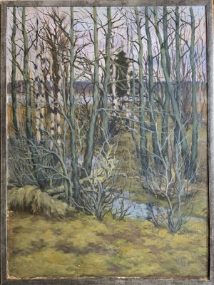 Астапов Иван. Валдай. 1964 г., оргалит, масло, 83х62 см. Состояние хорошее, за подписью на 