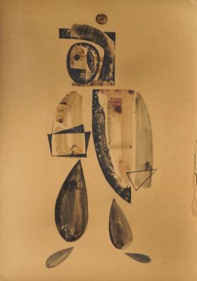Неизвестный автор ХХ века. Супрематическая композиция №6.
Картон, см.тех., 38,1х27,4 см. Картон 