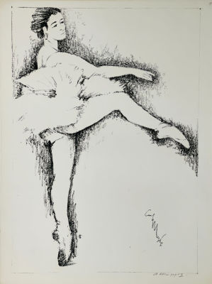 Шендеров Александр. Балерина (№3).
1962 г.
Бумага, автолитография, 62,4х47 см. Работа в хорошем 