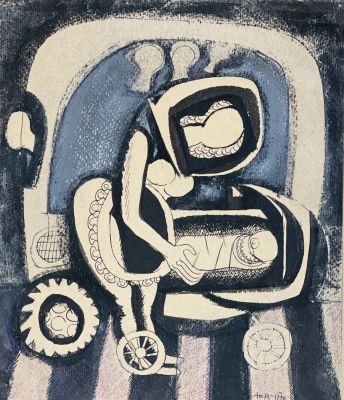 Медведев Юрий. Фигура перехода.
1970 г.
Бумага, см.тех., 25,5х29,5 см. Работа в хорошем 