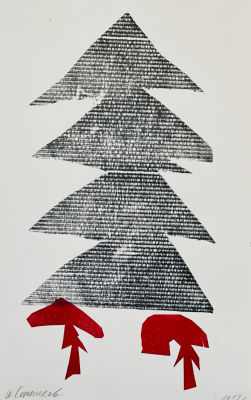 Сотников Иван. Ёла.
2013 г. 
Бумага, эстамп, 61,2х38 см (лист). Работа в хорошем состоянии, за 