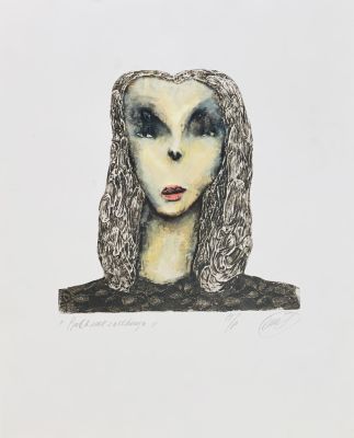 Штапаков Юрий. Восьмиклассница.
2000-е гг. 
Бумага, см. тех., 45х36,8 см. Работа в хорошем 