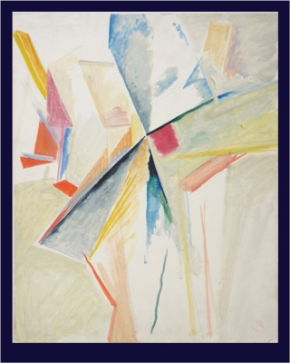 Кондратьев Павел. Абстрактная композиция.
1960-70-е гг. Картон, масло, 50х40 см. Состояние 