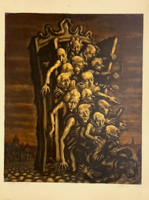 Вильнер Виктор. Старый шкаф.
2003 г., 
Бумага, цв.литография, 72х54 см , 4/7 экз. Состояние 