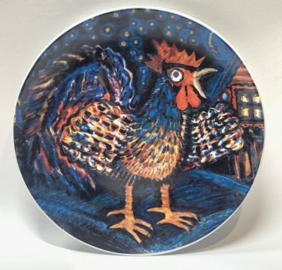 Тарасюк Иван. Петушок.
2000-е гг., декоративная тарелка, фарфор, полихромное декорирование 