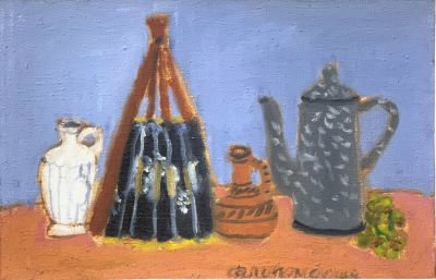 Флоренский Александр. Натюрморт с веером. 
1993 г., холст, масло, 36х56 см. Работа в хорошем 