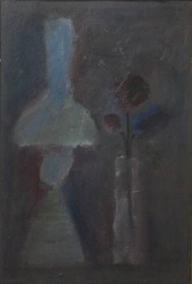 Нисенбаум Леон. Натюрморт с лампой. 1997 г. Картон, масло. 53х77 см. Работа в хорошем состоянии 
