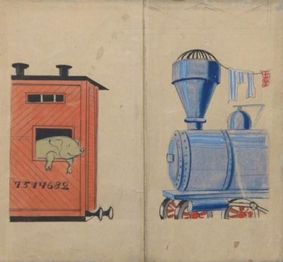 Акимов Николай. Эскиз к спектаклю &laquo;Парижская жизнь&raquo;. Театр Музыкальной комедии. 1949 г. Бумага 