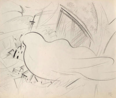 Кондратьев Павел. Голубь.
1960-е гг
Бумага, угольный карандаш, 28,5х34 см. Состояние хорошее 